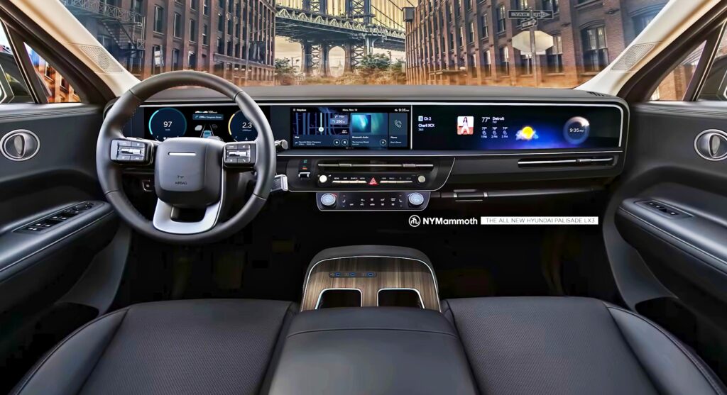 현대차 팰리세이드 풀체인지 실내 예상도 공개