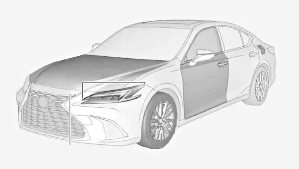 렉서스 신형 ES 신규 헤드램프 적용