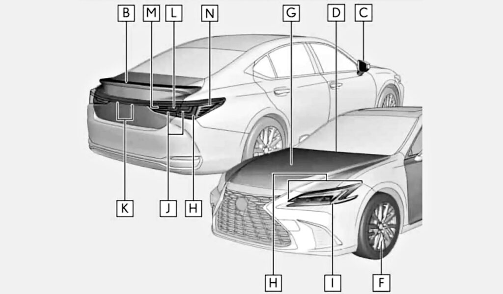 렉서스 신형 ES 신규 헤드램프 적용