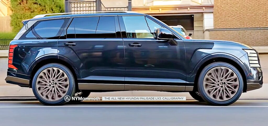 현대차 팰리세이드 풀체인지 캘리그래피 디자인