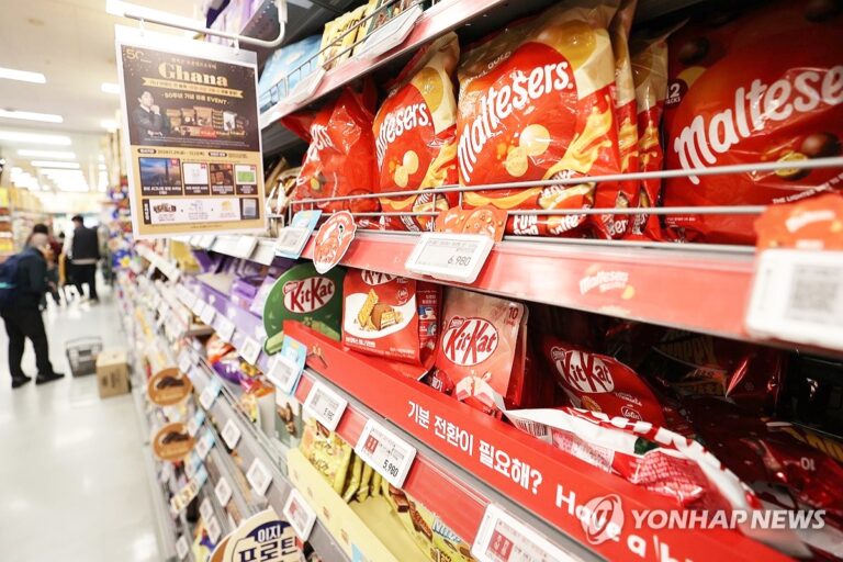 초코 과자 가격 인상