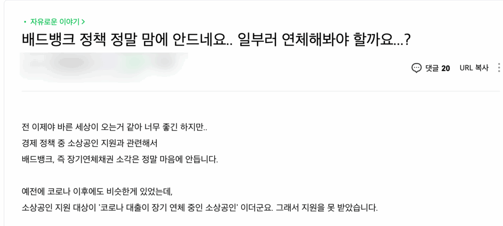 "빚 안 갚아도 될지도"…정부가 꺼낸 비장의 카드에 난리 났다 4 배드뱅크