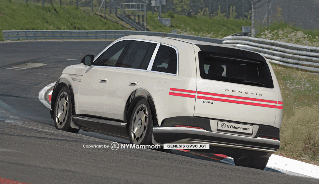 "롤스로이스 부럽지 않다"...제네시스 신차 '이것' 탑재, '이 정도일 줄이야' 4 제네시스 GV90 후면부 예상도 공개