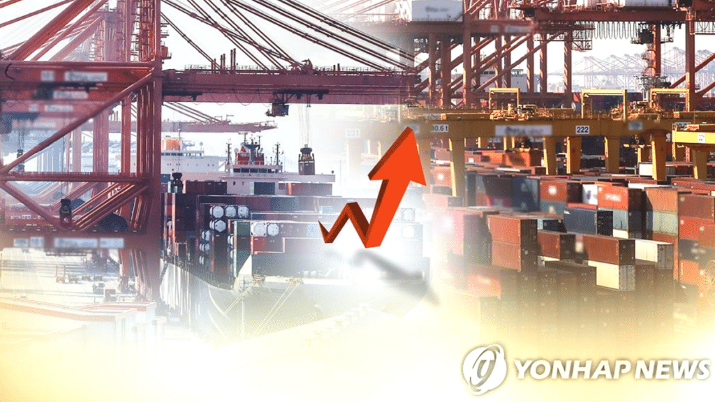 반도체 수출 증가, 자동차 수출 하락