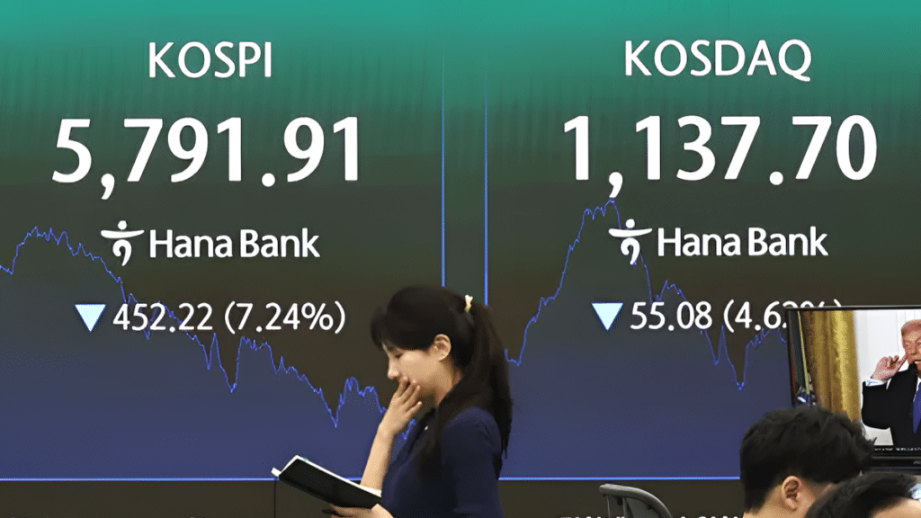 미국과 이란의 전쟁 여파로 코스피 하락