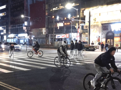 픽시 자전거 브레이크 미장착