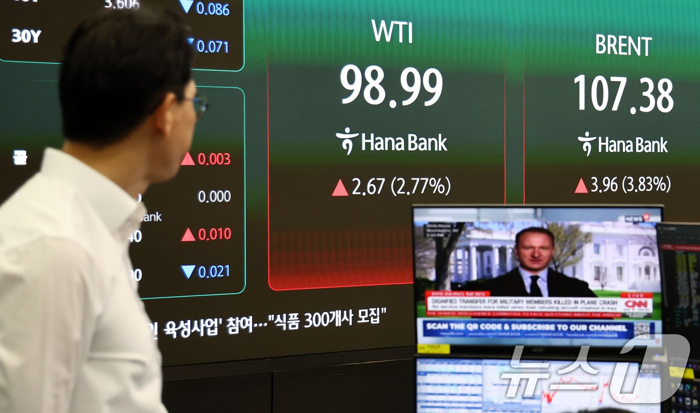 중동리스크 확대에 국제유가 급등 - 뉴스1