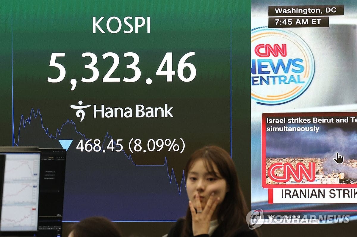 코스피 이틀 연속 급락에 확산하는 공포…개미들 매수세 약화 | 연합뉴스