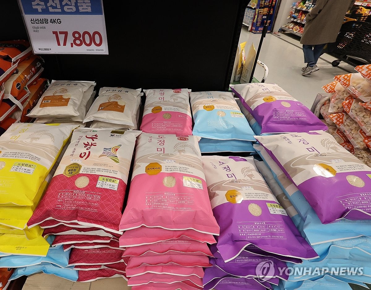 쌀값, 최대 26% 치솟아…"송미령 장관 쌀정책 오락가락" | 연합뉴스