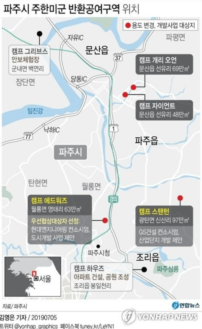 파주시 반환 미군기지 개발