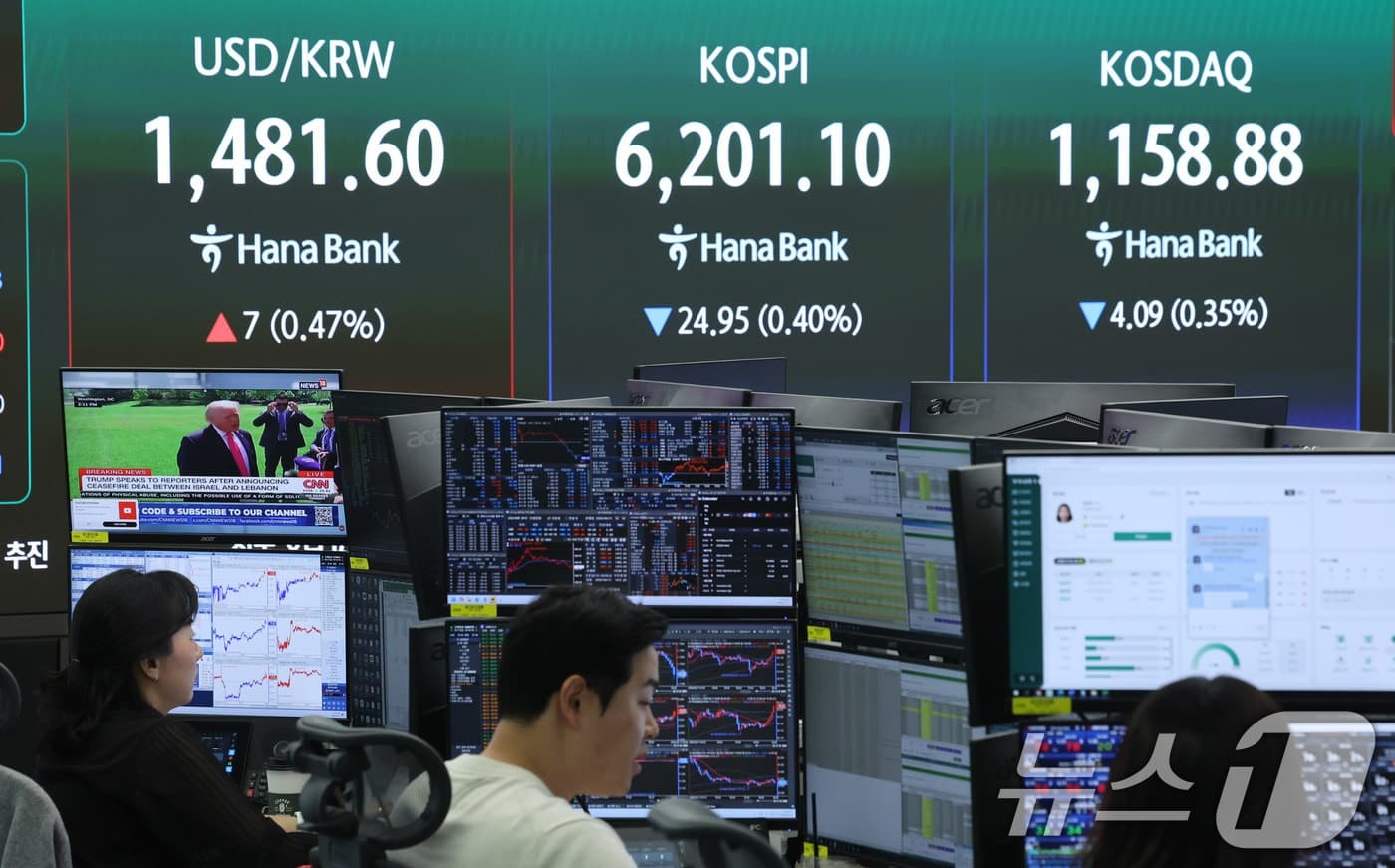 다시 '칠천피' 향하는 코스피…호르무즈 개방·SK하이닉스 실적 '기대' - 뉴스1