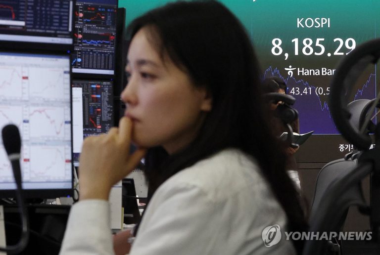 중동 발열과 함께 급락하는 코스피 지수 차트 장면